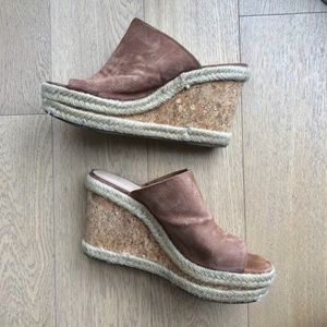 Alex & Alex Camel Wedges with Cork Heel,  8